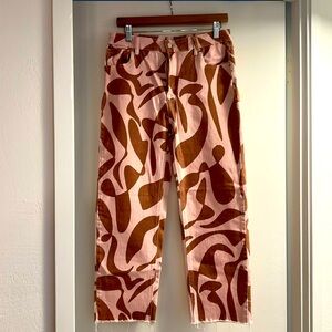 Sanctuary Denim Los Angeles, Size 28, Light Pink/Brown, Frayed hem, gently worn